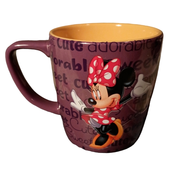 Disney Minnie Mouse Personality Cute Sweet Adorable Sculpted 3d Mug Cup Purple - Picture 1 of 5